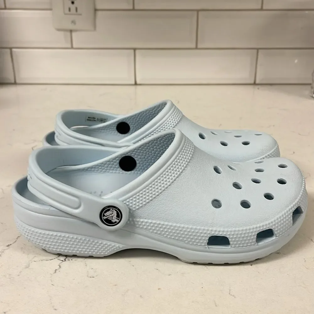 Crocs Classic Clog Light Blue Rubber Shoes Unisex Adult M5 / W7 - Picture 9 of 15